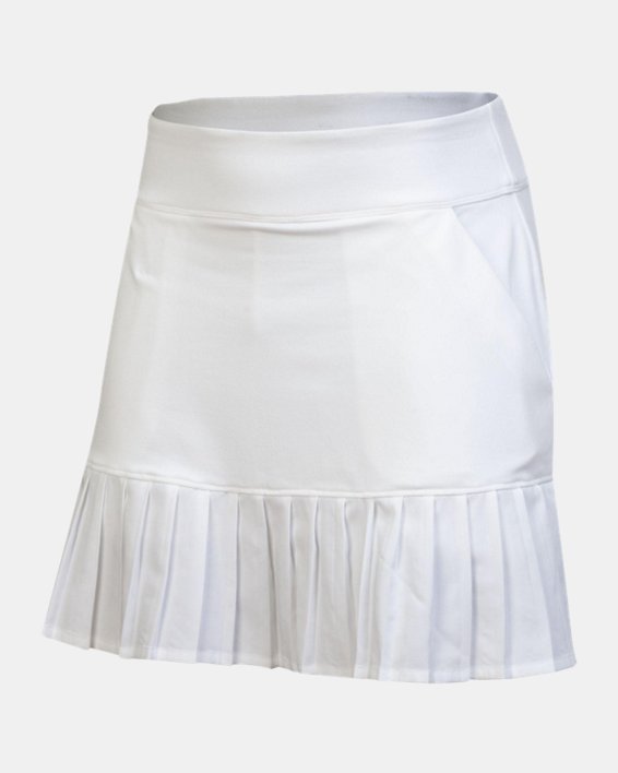 Girls' UA Tuck Pleated Skort, White, pdpMainDesktop image number 0